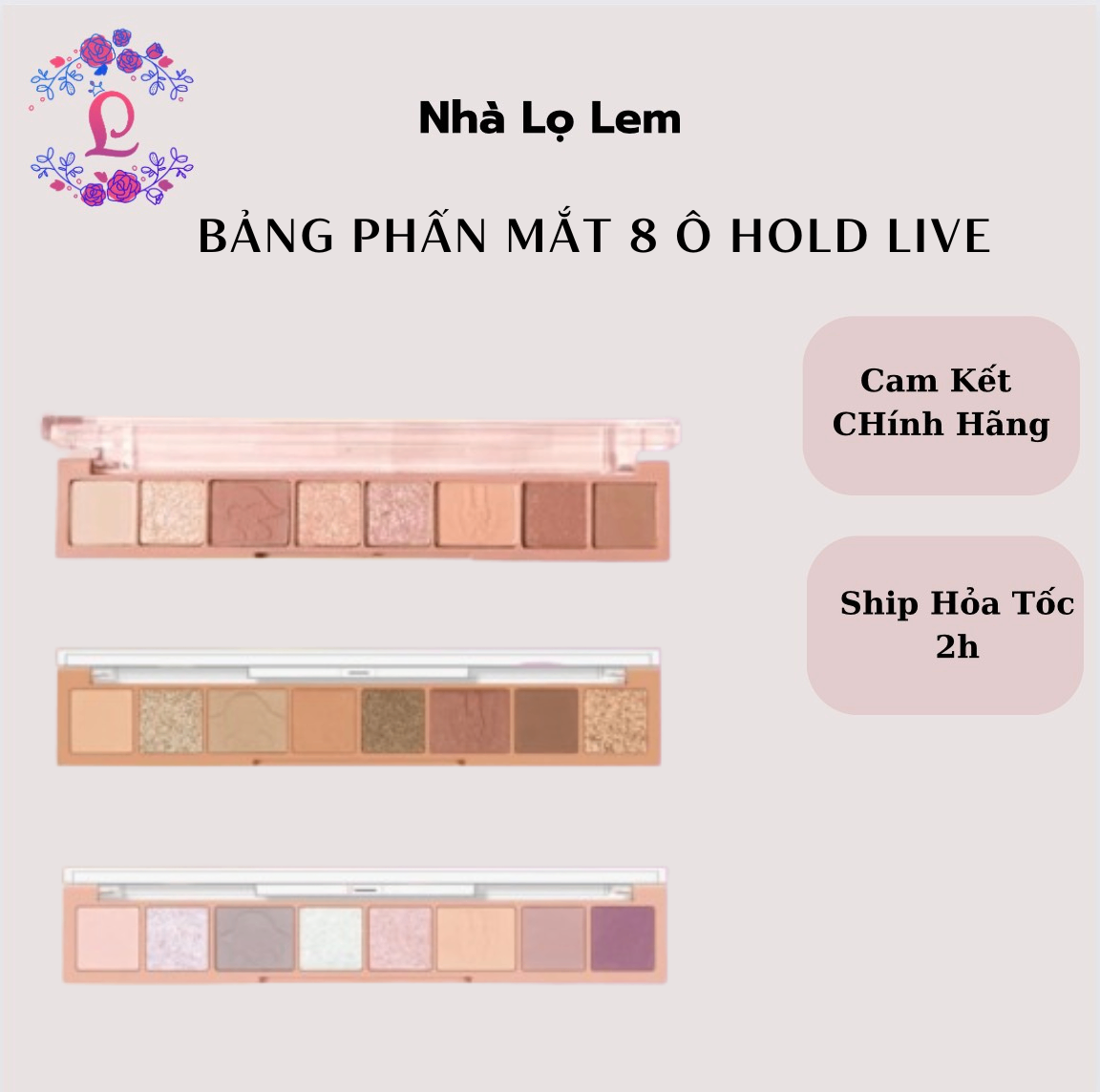 Bảng phấn mắt HOLD LIVE 8 ô