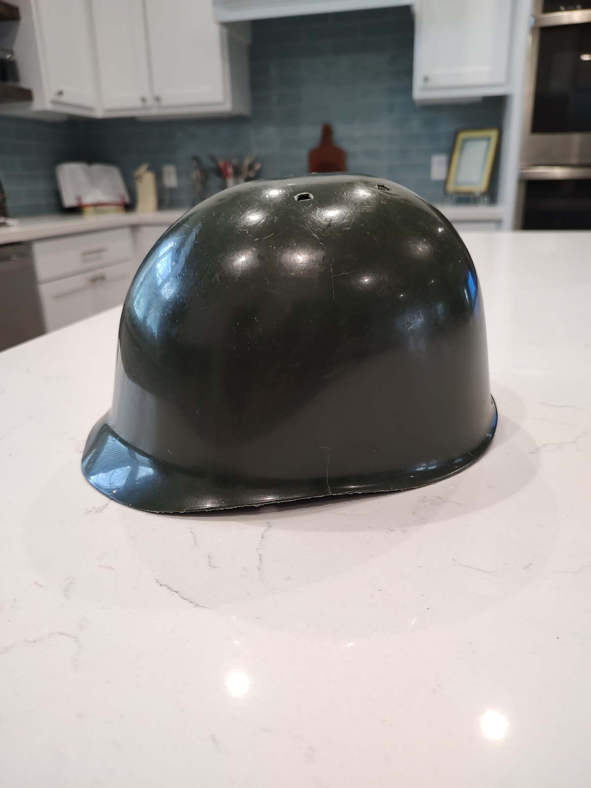 plastic army helmet