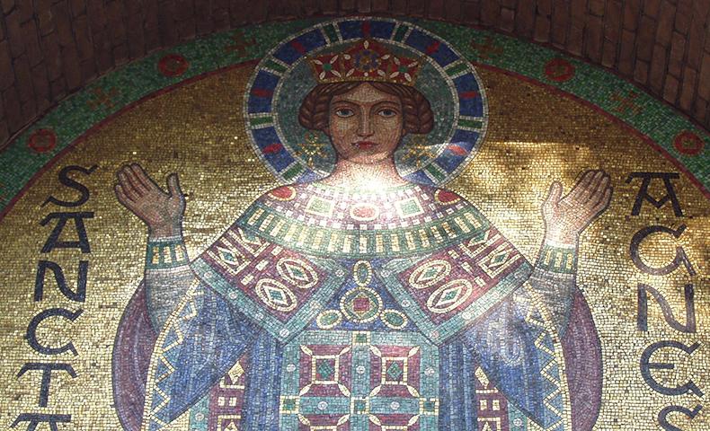 Mosaic of Saint Agnes of Rome | Haarlemmermeerplein, Amsterdam | flickr
