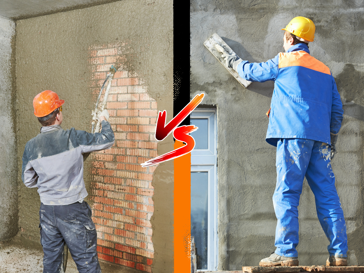 Traditional Plastering vs. Spray Plastering