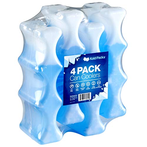 5.น้ำแข็งเจลแบบพกพา KoldPacks 4-pack Reusable Can-Cooling Ice Packs