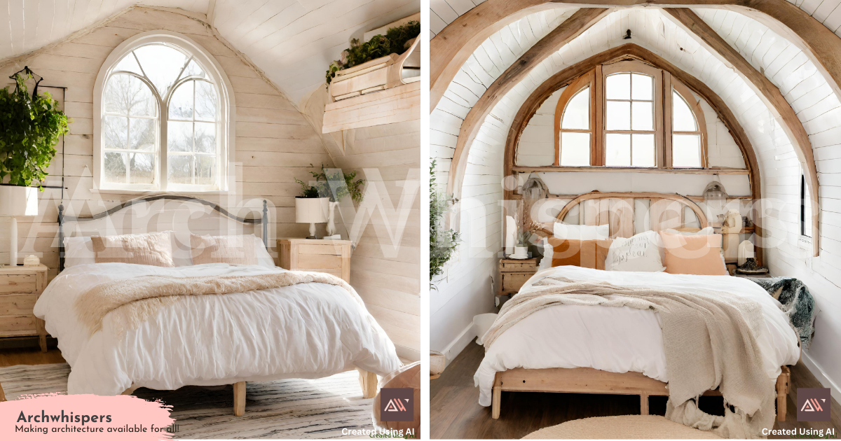Serene White Shiplap Walls in a Scandinavian Bedroom