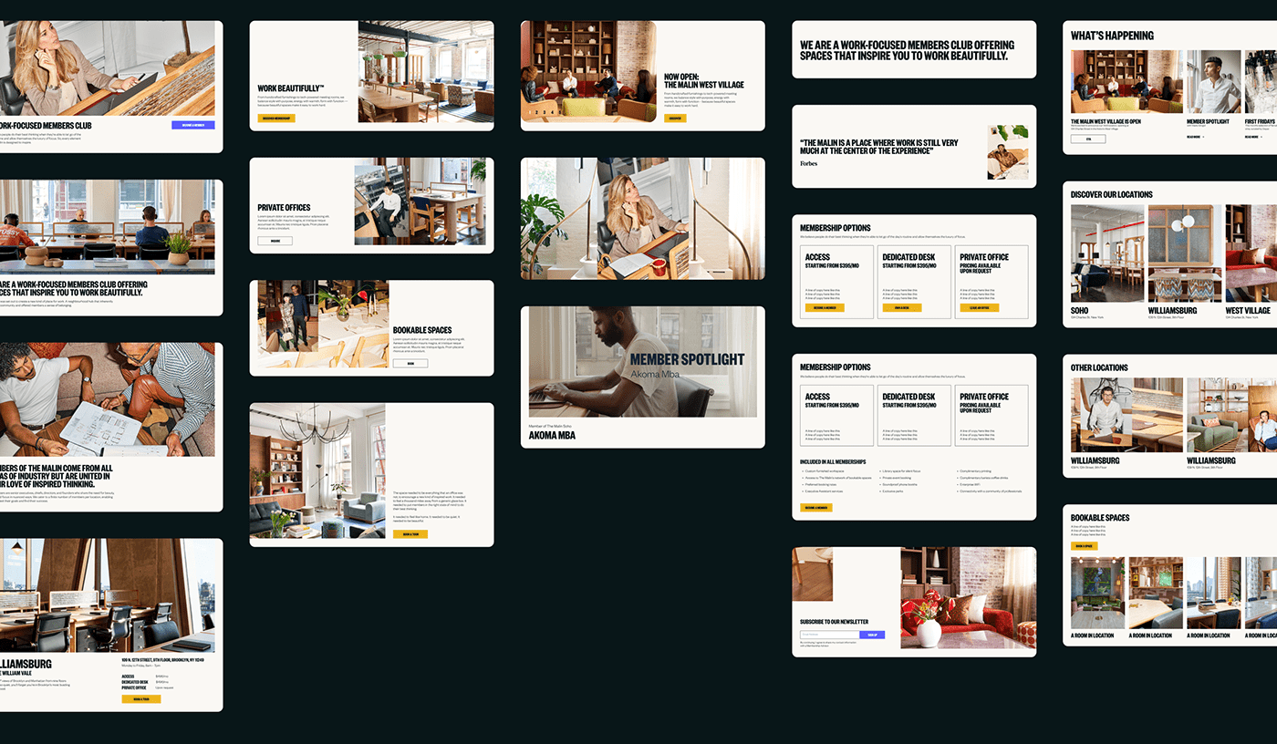 Website Members Club brand identity branding  UI ux Website Design wordpress Booking platform