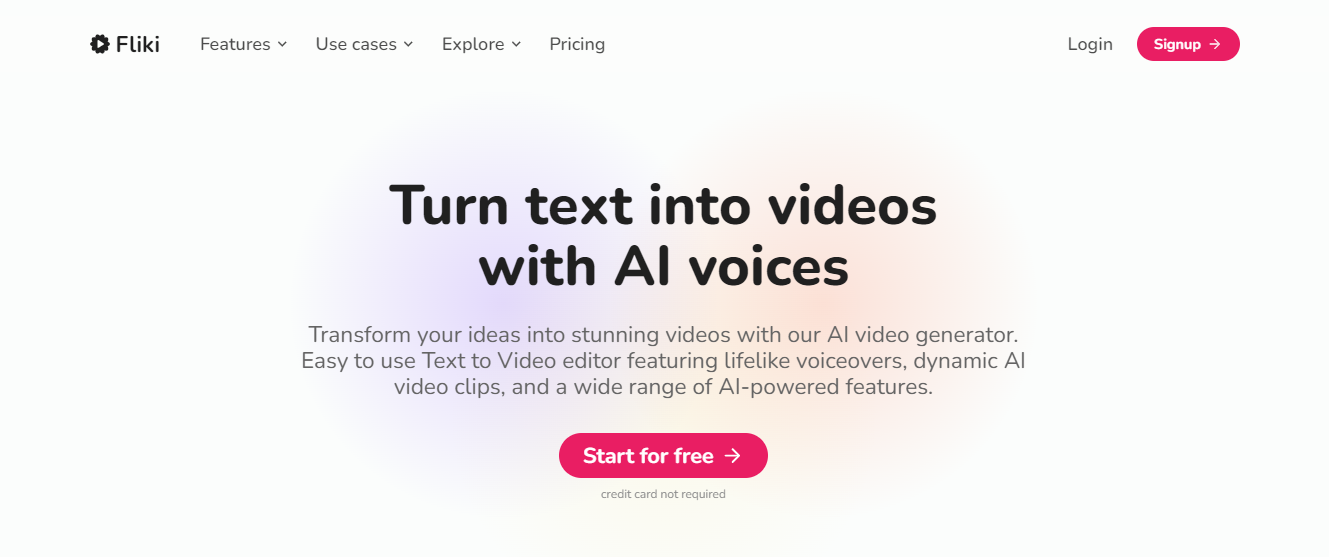 Fliki.ai text to video convertor