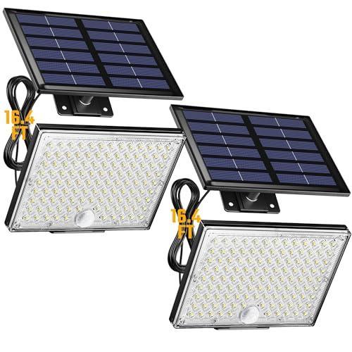 SUPERDANNY Solar Outside Lights with 113 Bright LEDs 9000K, Motion ...