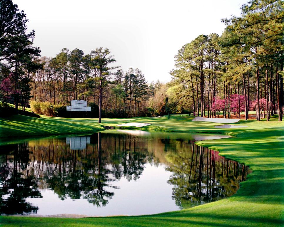 AUGUSTA, GA - April 1998:  The 16th hole, course scenic, during the 1998 Masters Tournament at Augusta National Golf Club on April 9-12, 1998 in Augusta, Georgia. (Photo by Augusta National/Getty Images)