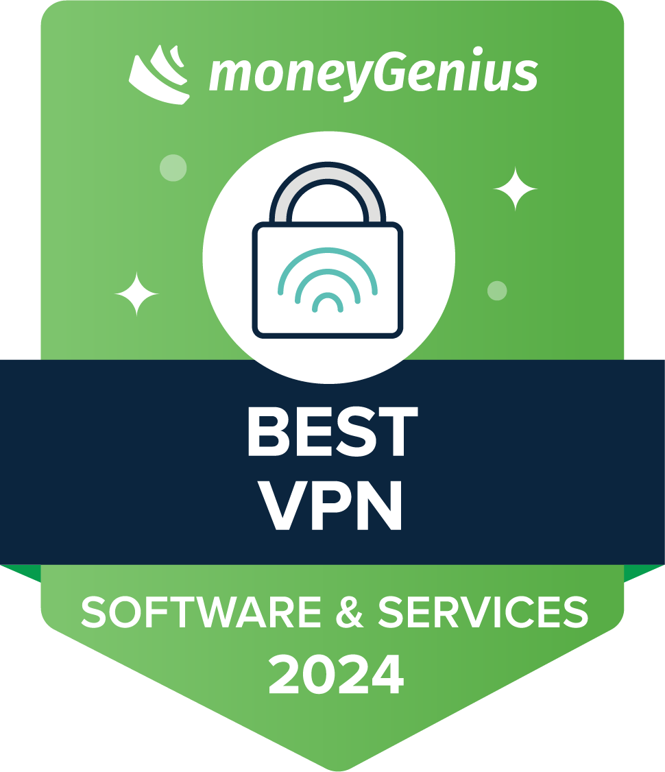 PureVPN - Best VPN award seal in the software and services 2024 category
