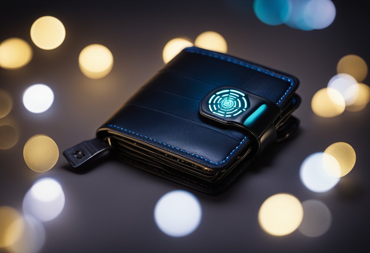 A Futuristic, High-Tech Wallet With Glowing Stellar Lumens Logo, Surrounded By Layers Of Encryption And Security Features