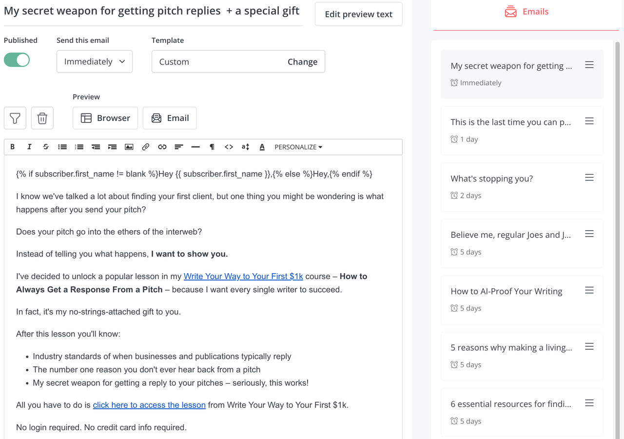email funnel
