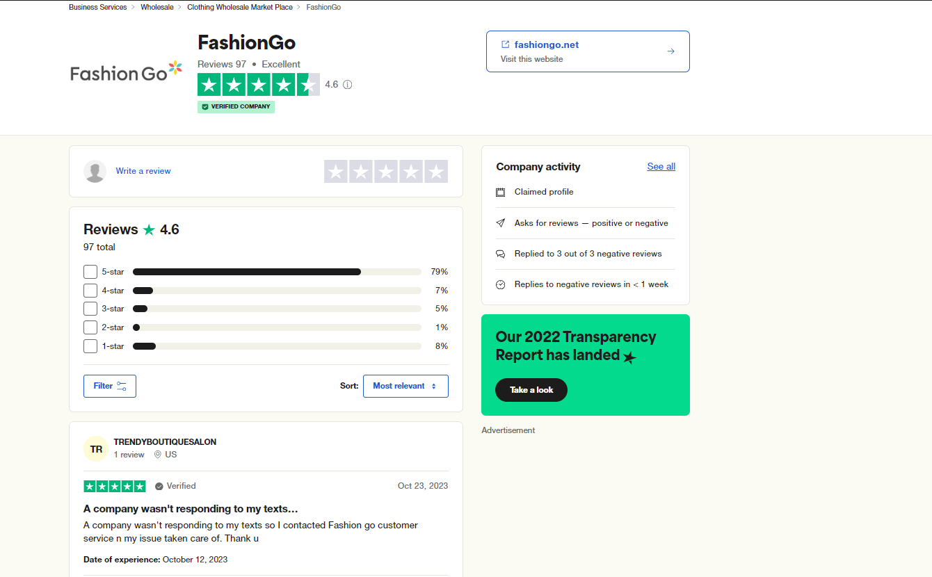 fashiongo reviews