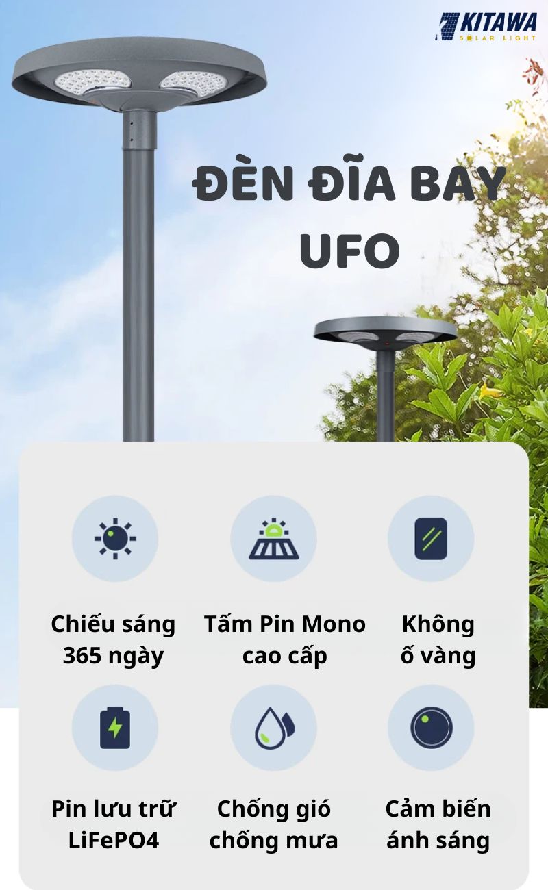 Đèn đĩa bay UFO năng lượng mặt trời 400W - UF06.400