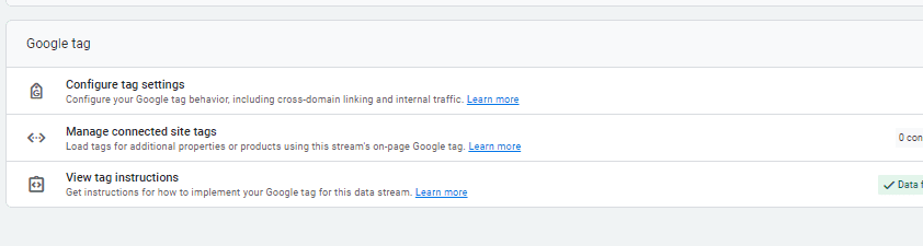 Go to Google tag in Web data stream details, then Configure tag settings to find gtag ID in GA4