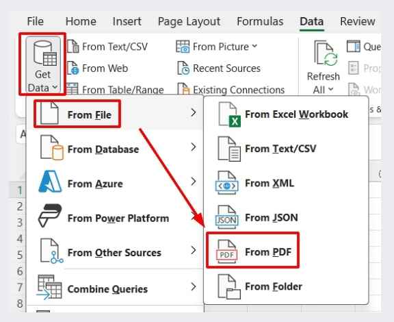 how to import a pdf into excel
