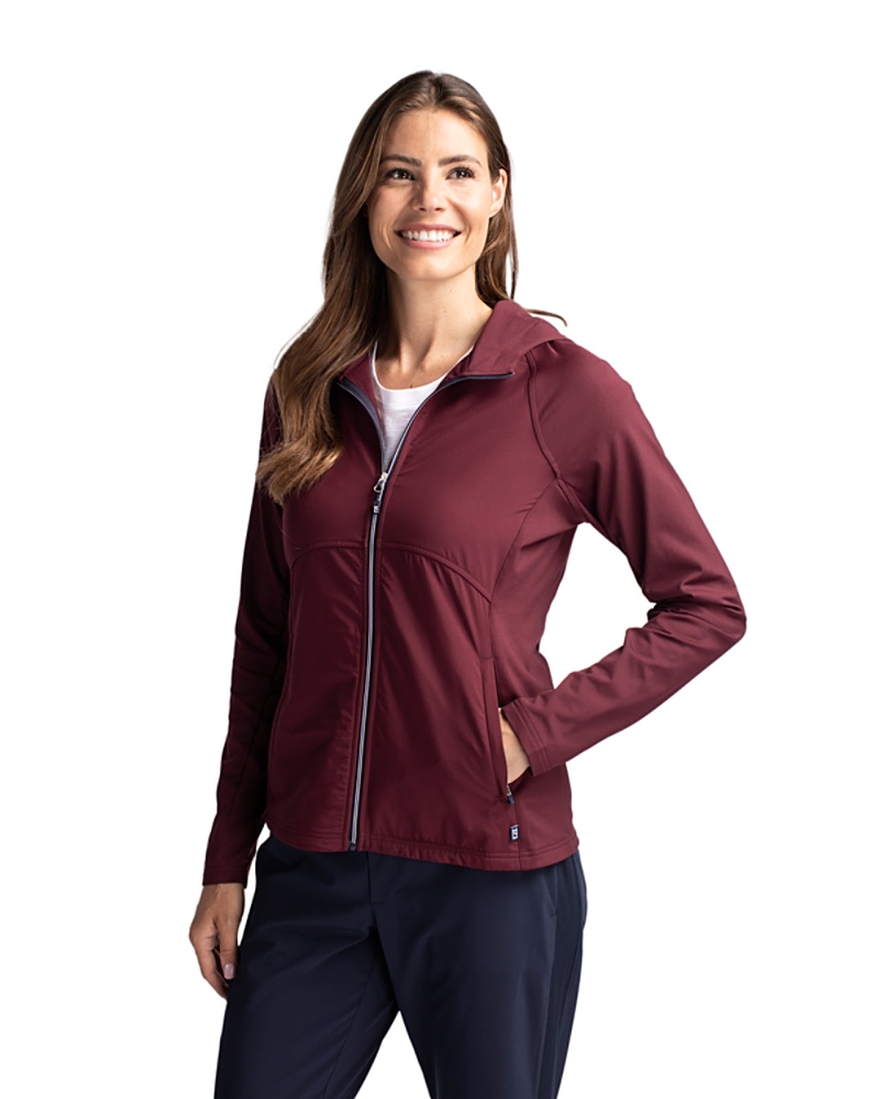 Cutter & Buck Adapt Eco Knit Hybrid Recycled Womens Full Zip Jacket