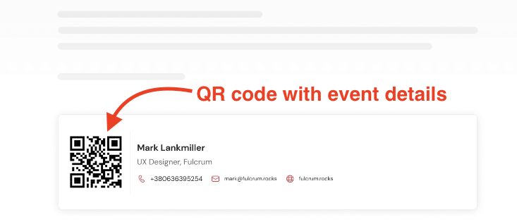 Example of a digital business card QR code in an email signature.