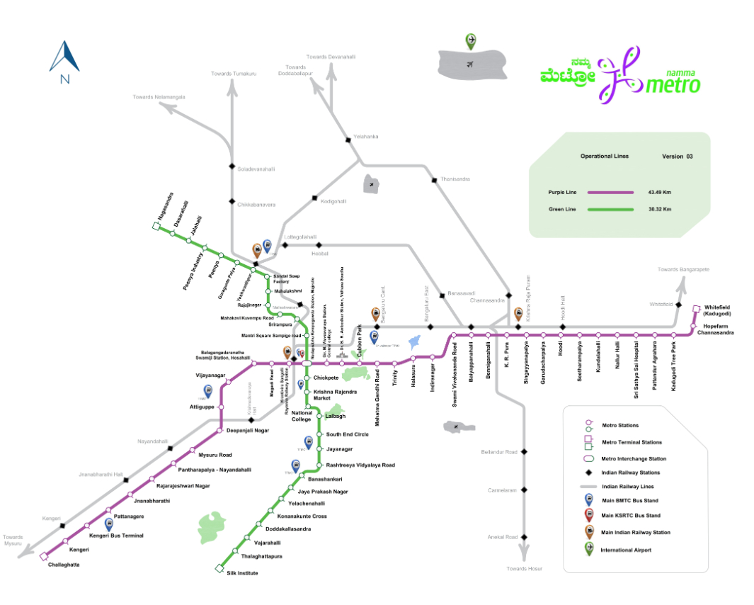 Bengaluru Metro Map