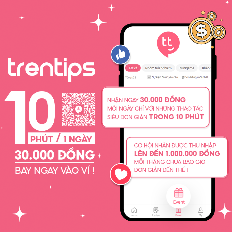 Hướng dẫn tăng thu nhập trên app Trentips cực dễ ai cũng làm được