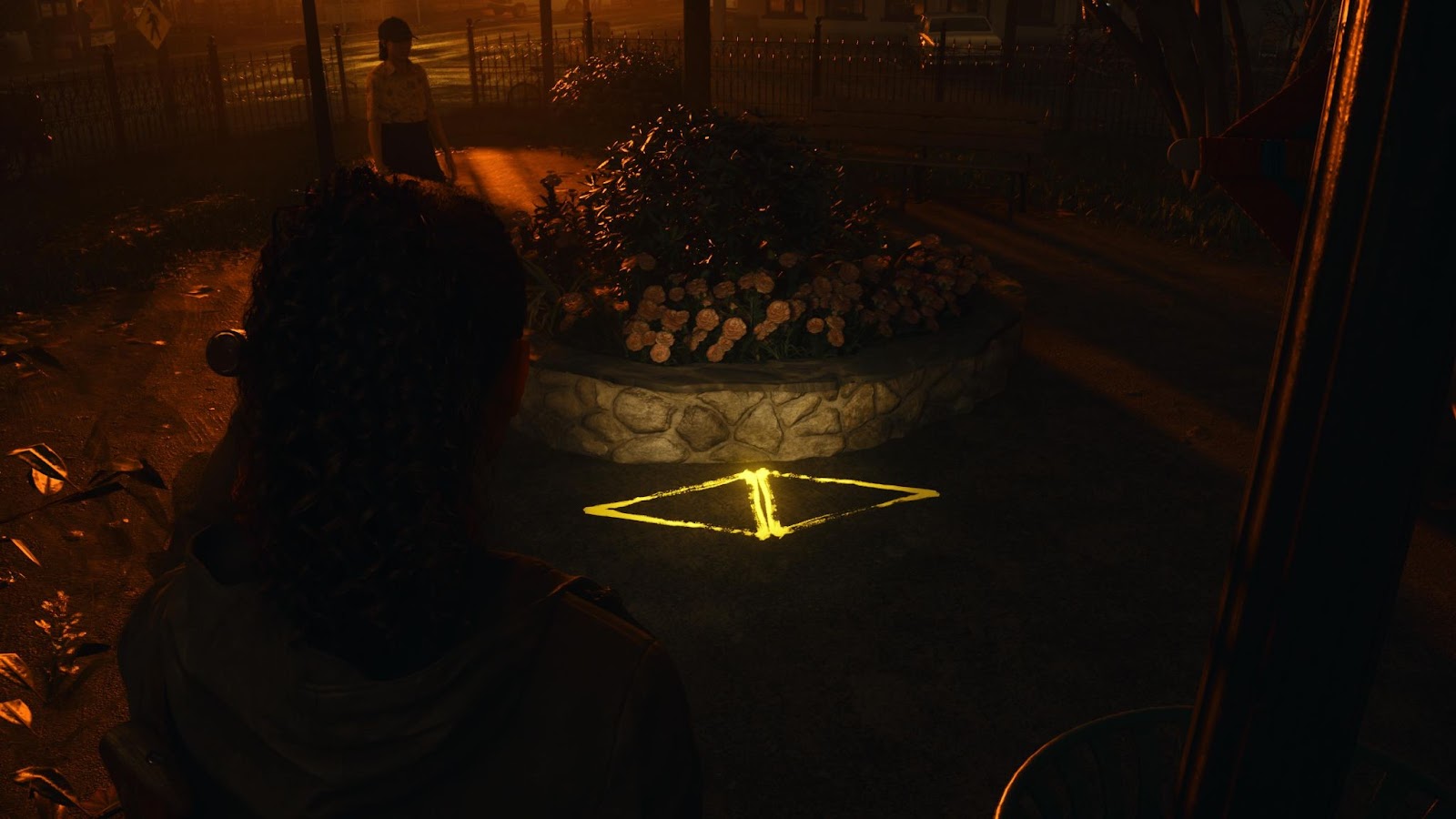 An in game screenshot of Saga in Bright Falls from Alan Wake 2 