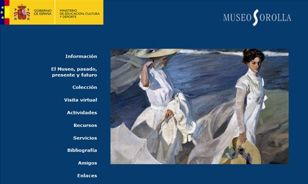 página web del Museo Sorolla de Madrid