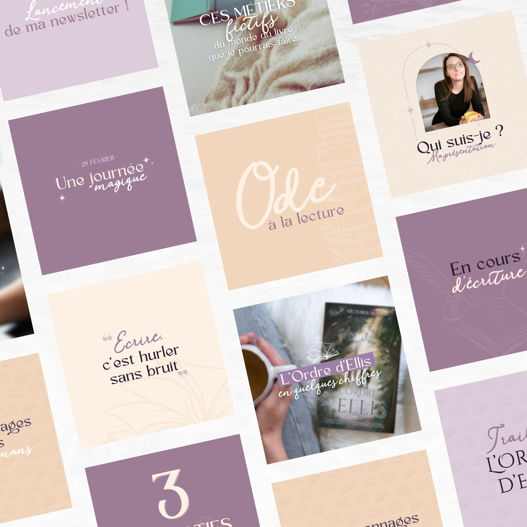 templates instagram de victoria may purple