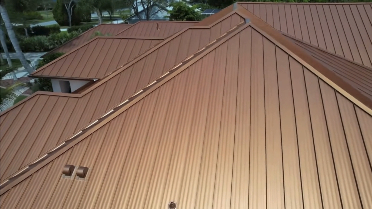 close-up photo of metal roof
