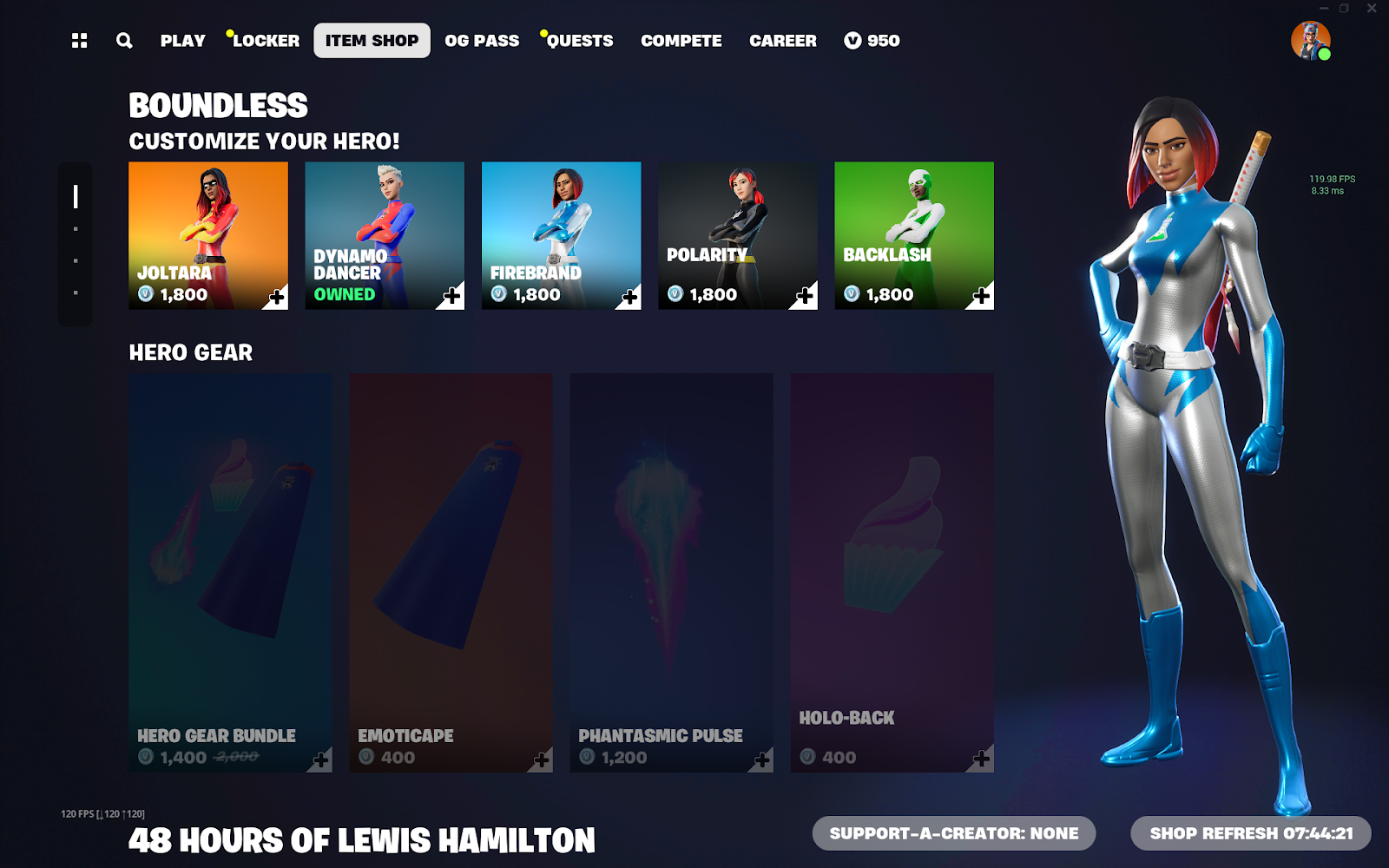 The Item Shop in Fortnite OG