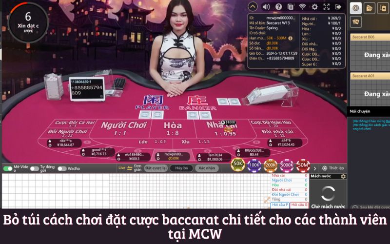 Bỏ túi cách chơi đặt cược baccarat chi tiết cho các thành viên tại MCW