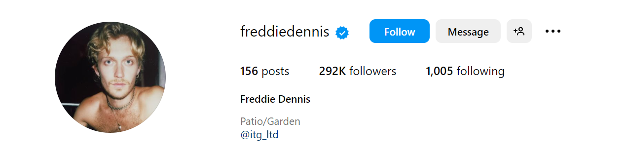 Freddie Dennis Instagram