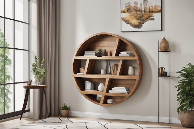 DIY Circle Wood Shelf