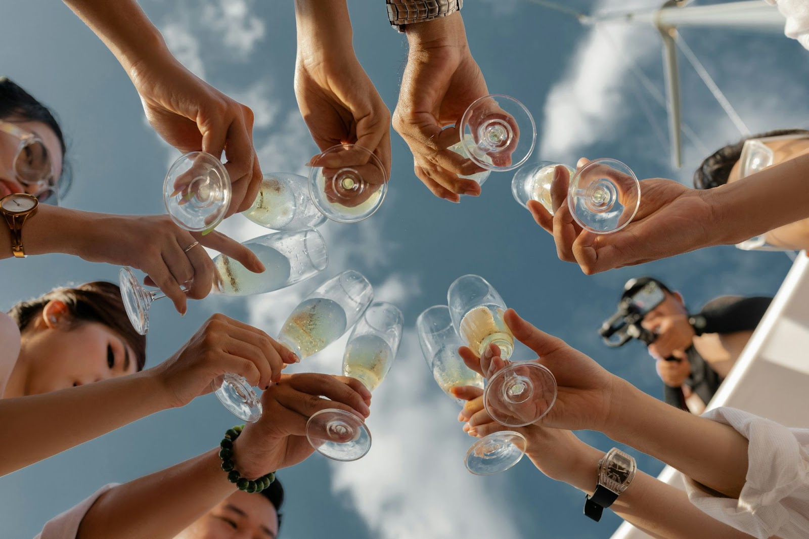 People toasting with prosecco