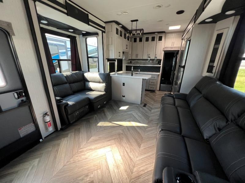 The slide outs on this unit give you plenty of interior space.