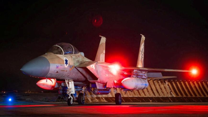 Israeli Air Force F-15 Eagle is pictured at an air base, said to be following an interception mission of an Iranian drone and missile attack on Israel, in this handout image released April 14, 2024