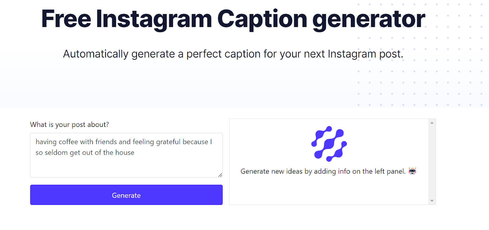 Free Instagram Caption Generator by NeuralText