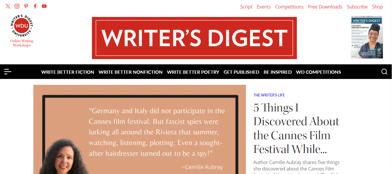 Writer's Digest - Website Homepage