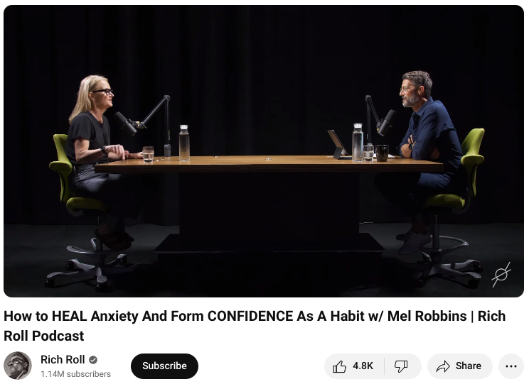 Collaborative video with Rich Roll and Mel Robbins
