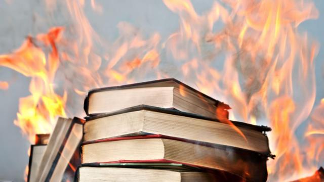 книги горять