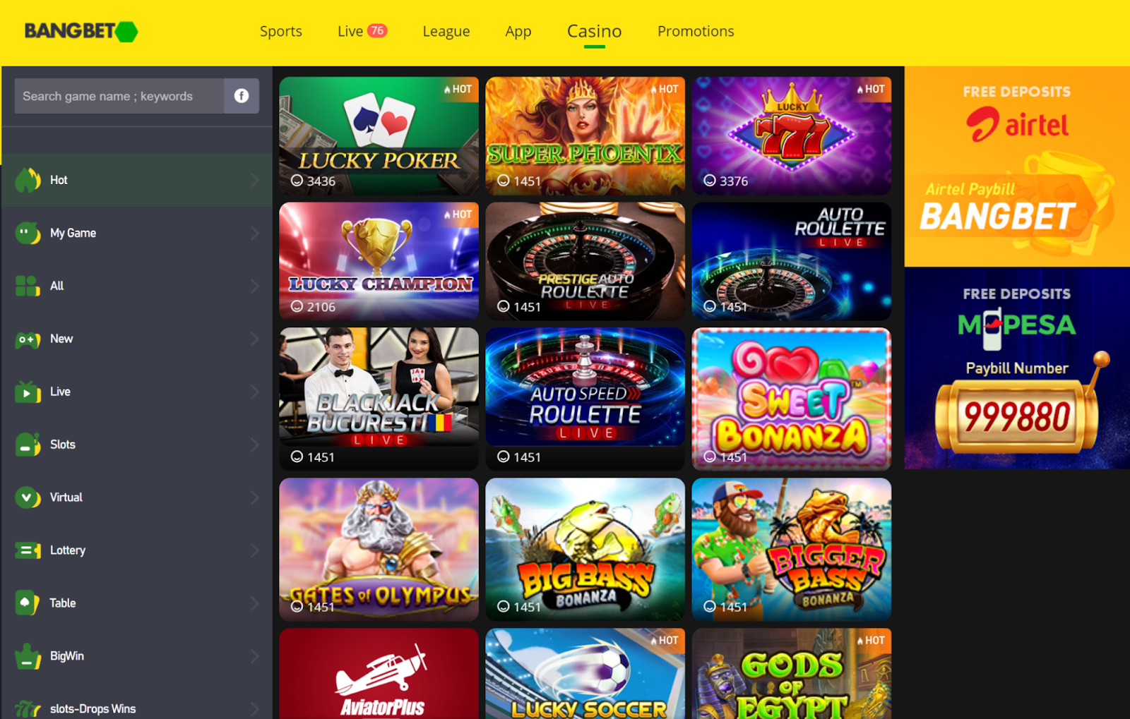 Discover a Rich Array of Casino Games on Bangbet