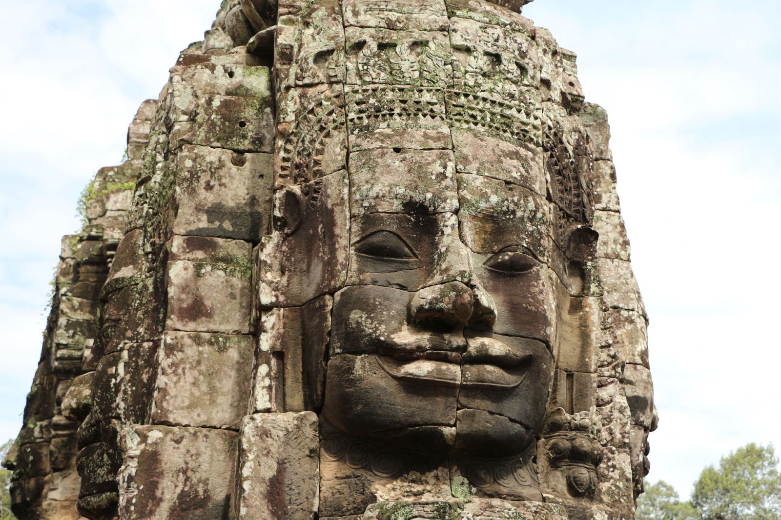 3 days in Siem Reap. This a close-up of one of the many beautiful faces that adorn the Bayon temple.