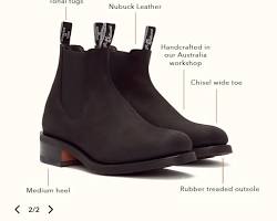 Image of Diagram of a Chelsea boot with labeled parts