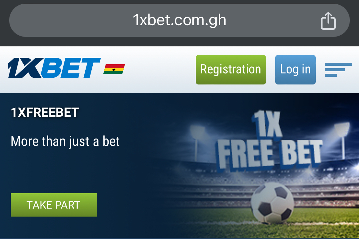 1xbet Ghana freebet 