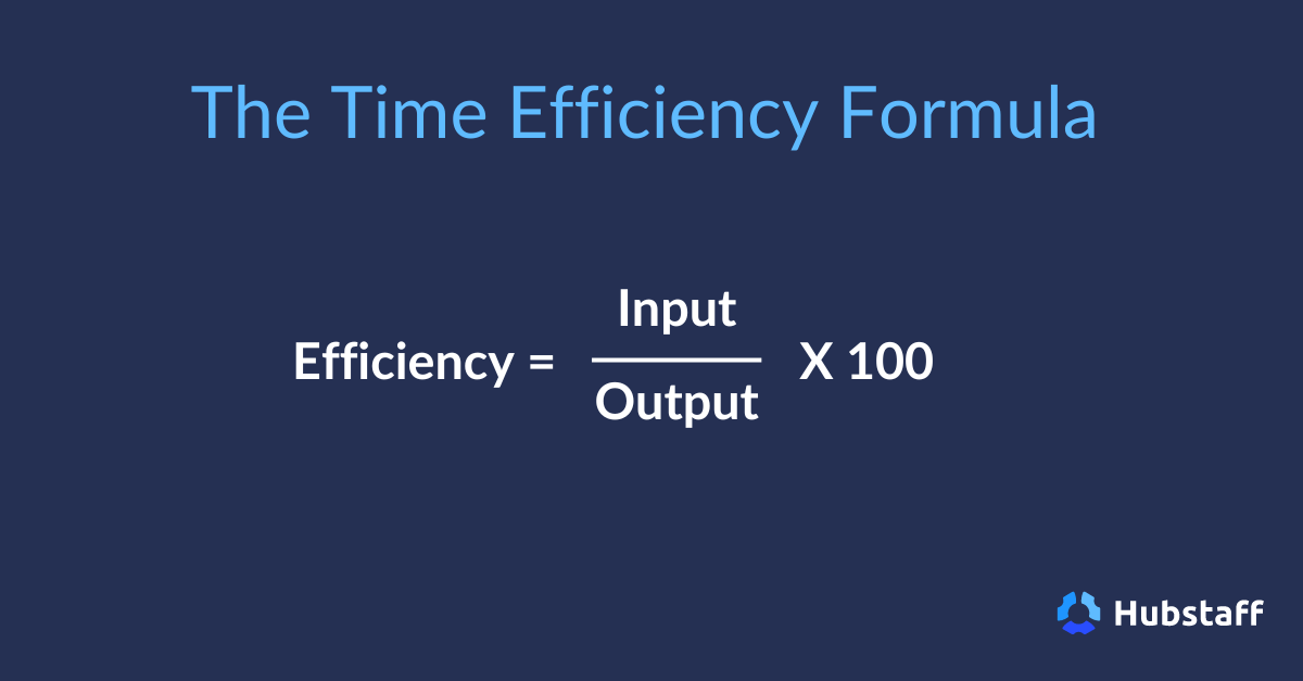 The time efficiency formula