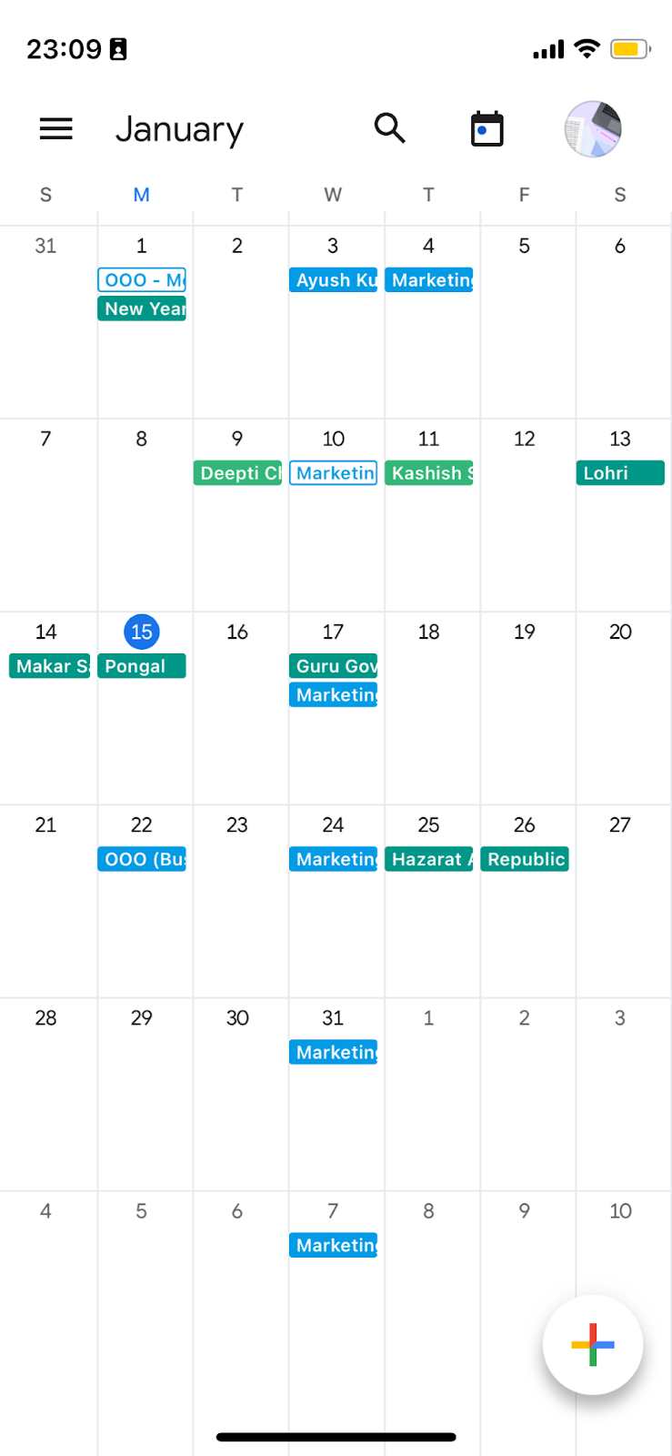 How to change the color scheme in Google Calendar - On iPhone
