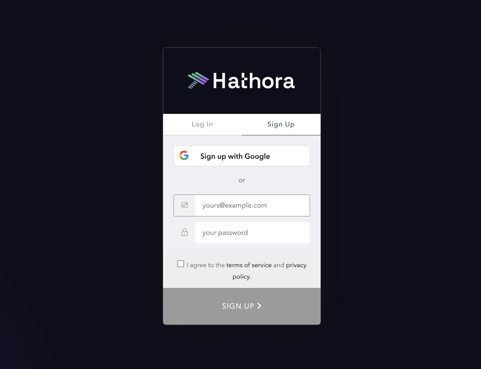 create Hathora account