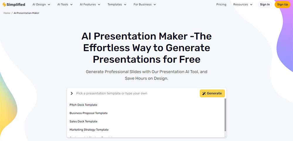 ai tools to create presentation