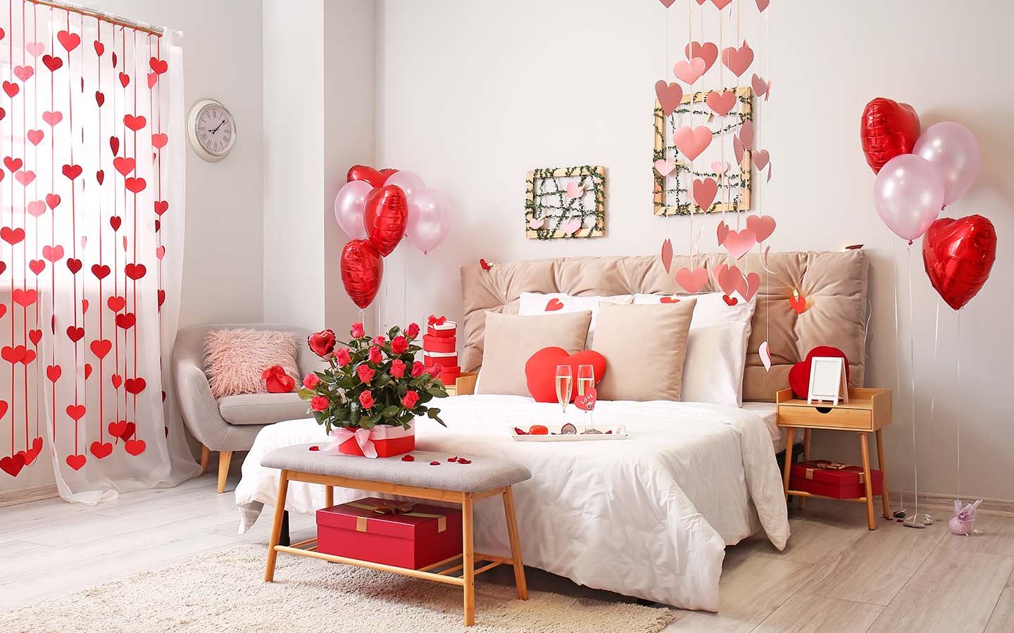 decorate your home if planning a Valentine's Day celebration at home