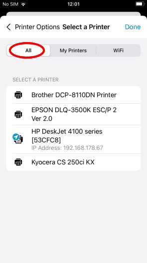 ezeep printing from iOS device