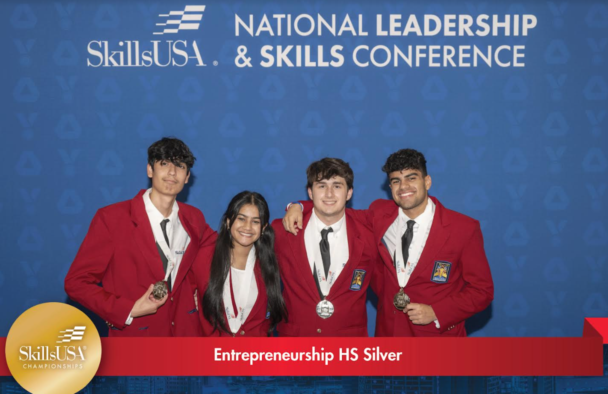 National Leadership & Skills Conference image with Entrepreneurship HS Silver team