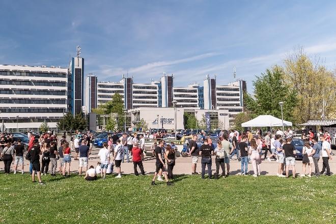 The event kicked off with a vibrant open car show, which proved to be a popular family event for the people of Győr.