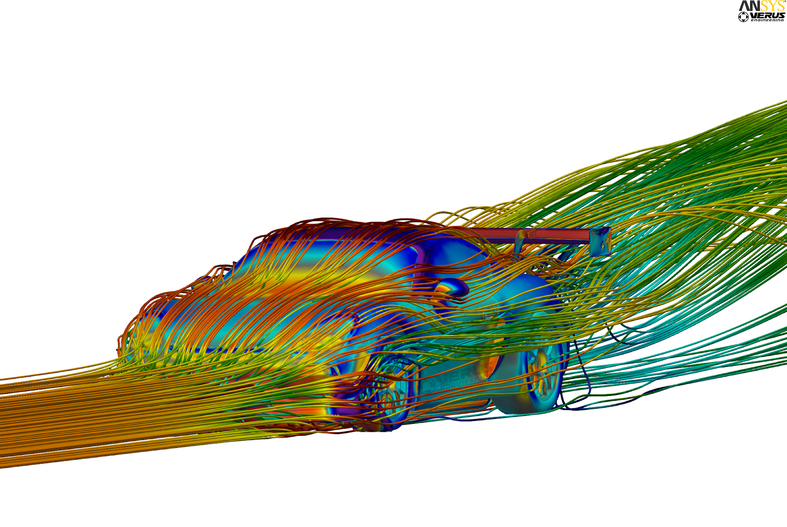 Image of Porsche 981 produced from computational fluid dynamics (CFD) software