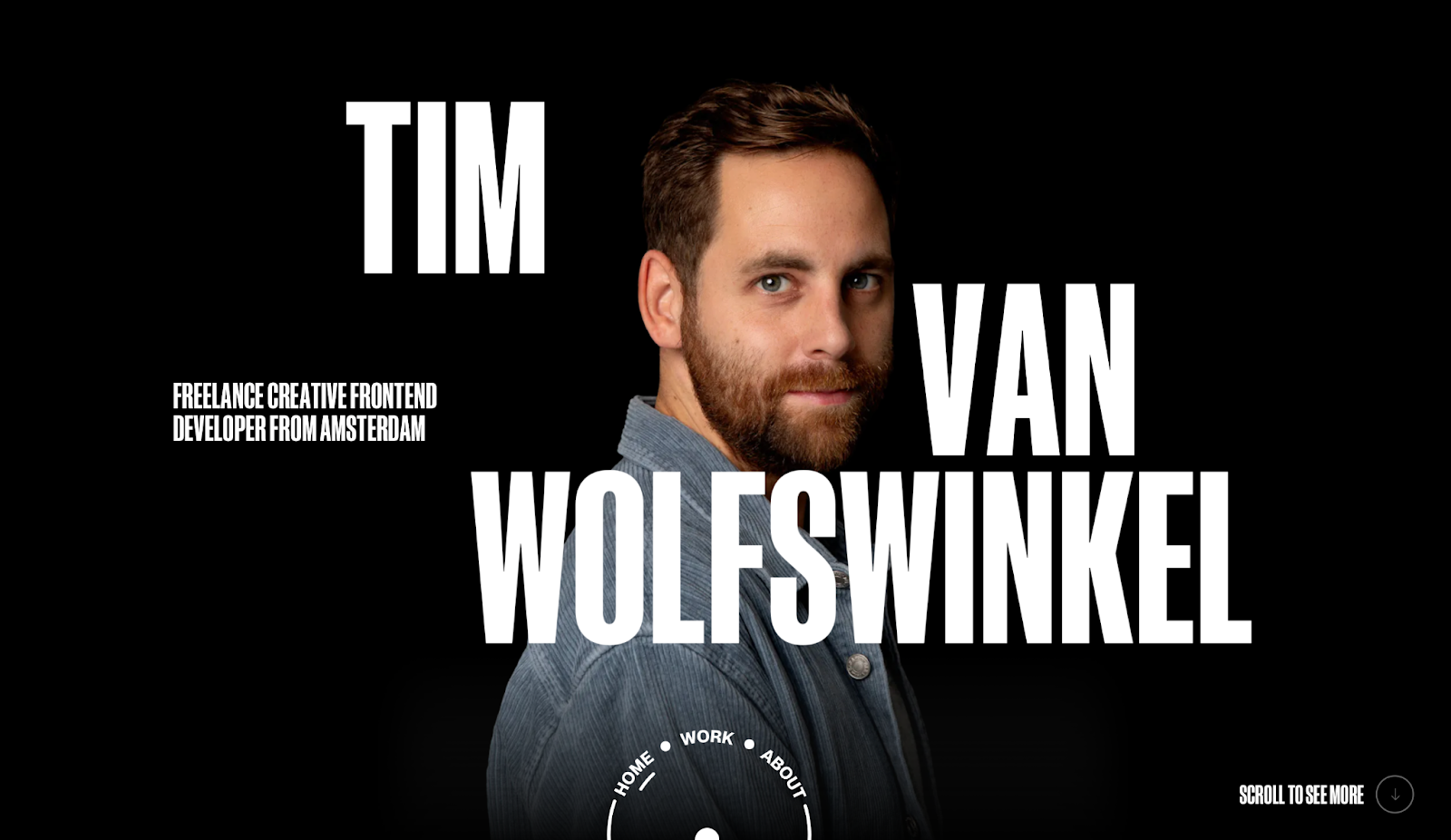 freelancer website example, Tim Van Wolfswinkel